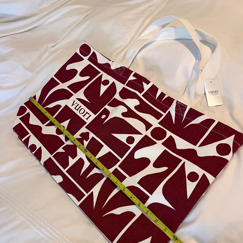 Vuori Red and White Tote Bag BNWT - Picture 2 of 5